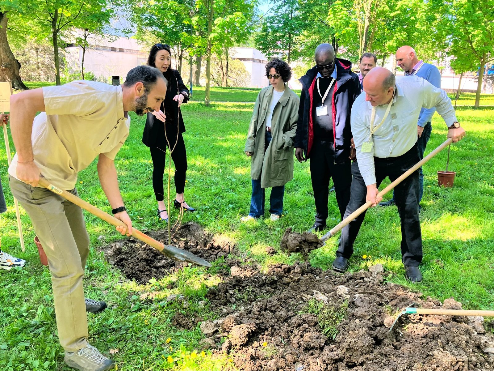 FORestore partners planting a tree during the project kick-off activity